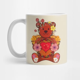 A Bear And The Vintage Flowers suitable for tshirt sweatshirt sweaters and hoodies for man women and kids Mug